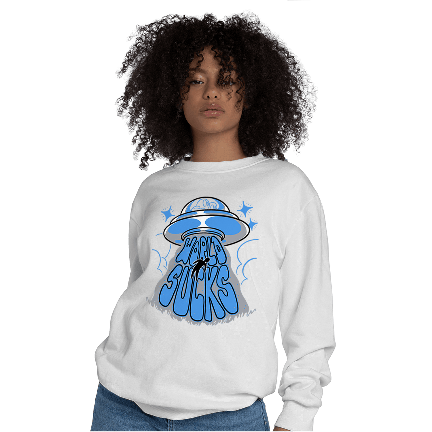 University Blue 5s Sweatshirt Match World Sucks - NastyJamz