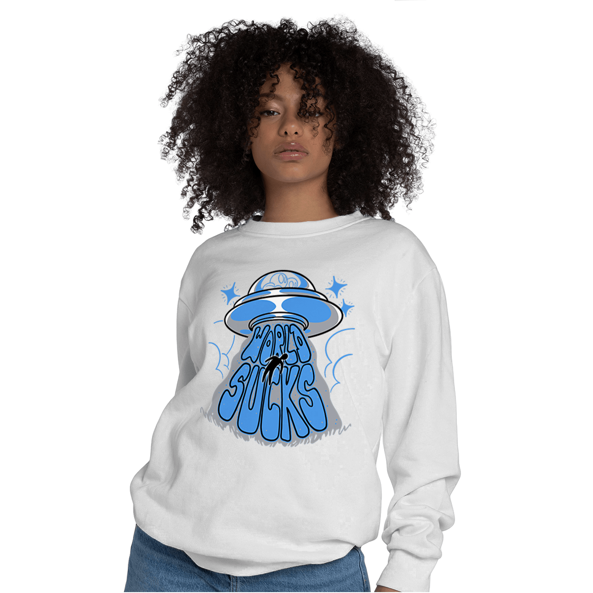 University Blue 5s Sweatshirt Match World Sucks - NastyJamz