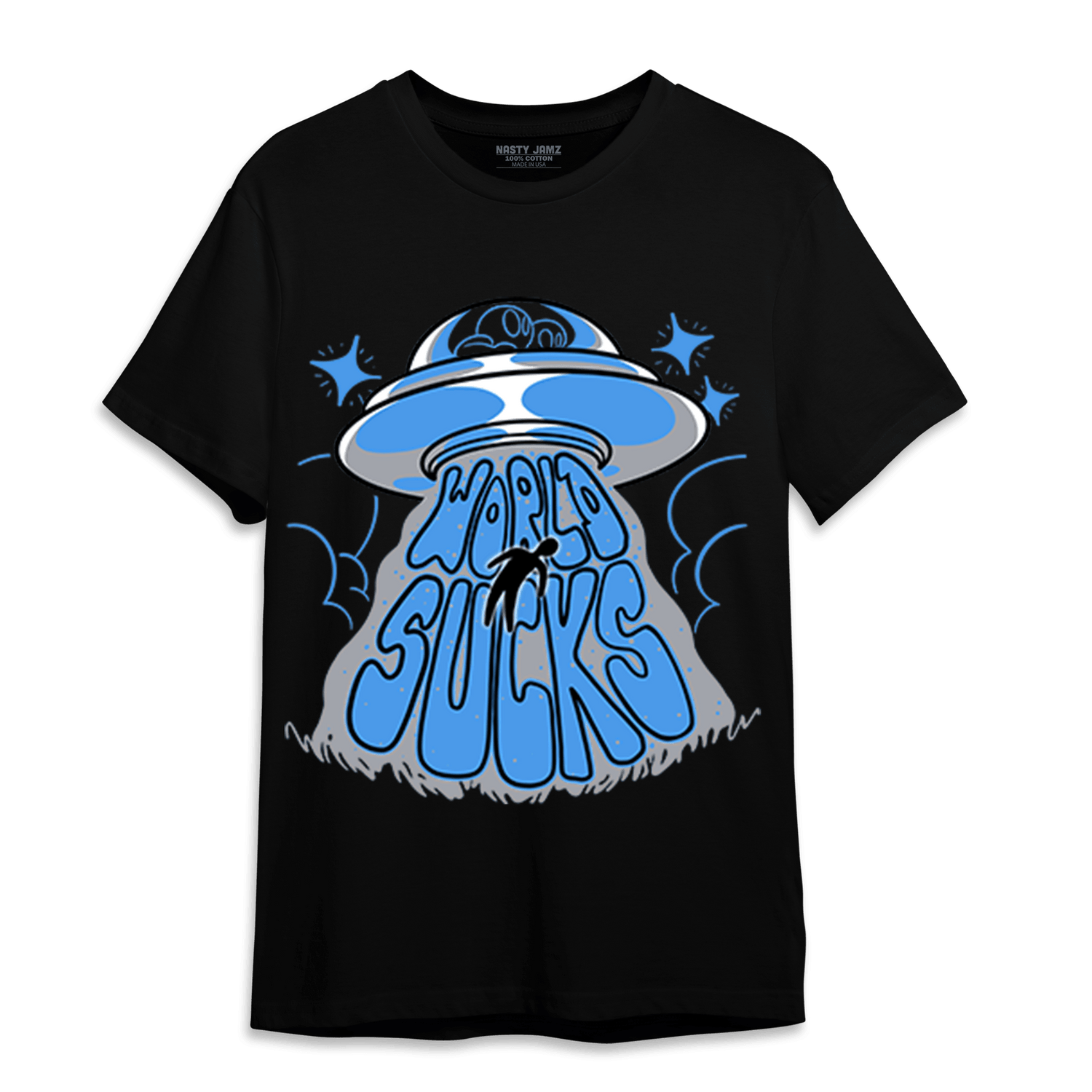 University Blue 5s T Shirt Match World Sucks - NastyJamz