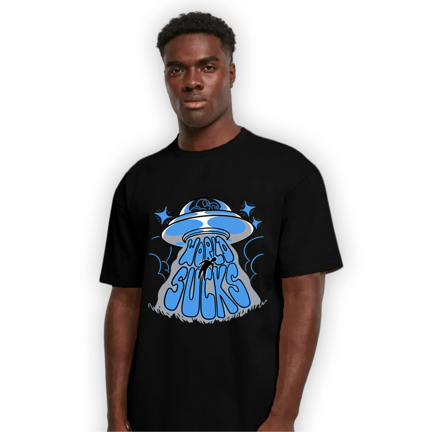University Blue 5s T Shirt Match World Sucks - NastyJamz