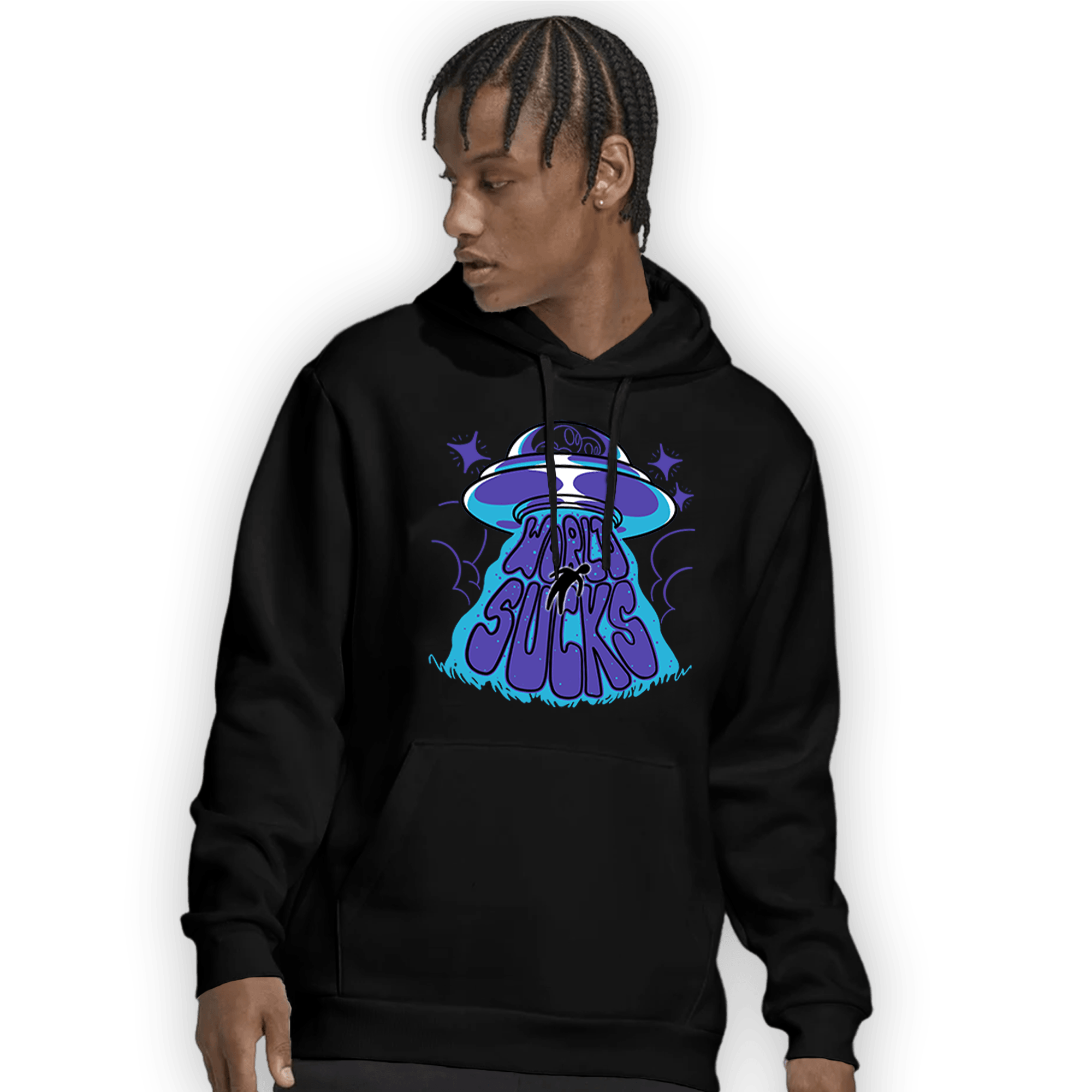 Aqua 6s Hoodie Match World Sucks - NastyJamz