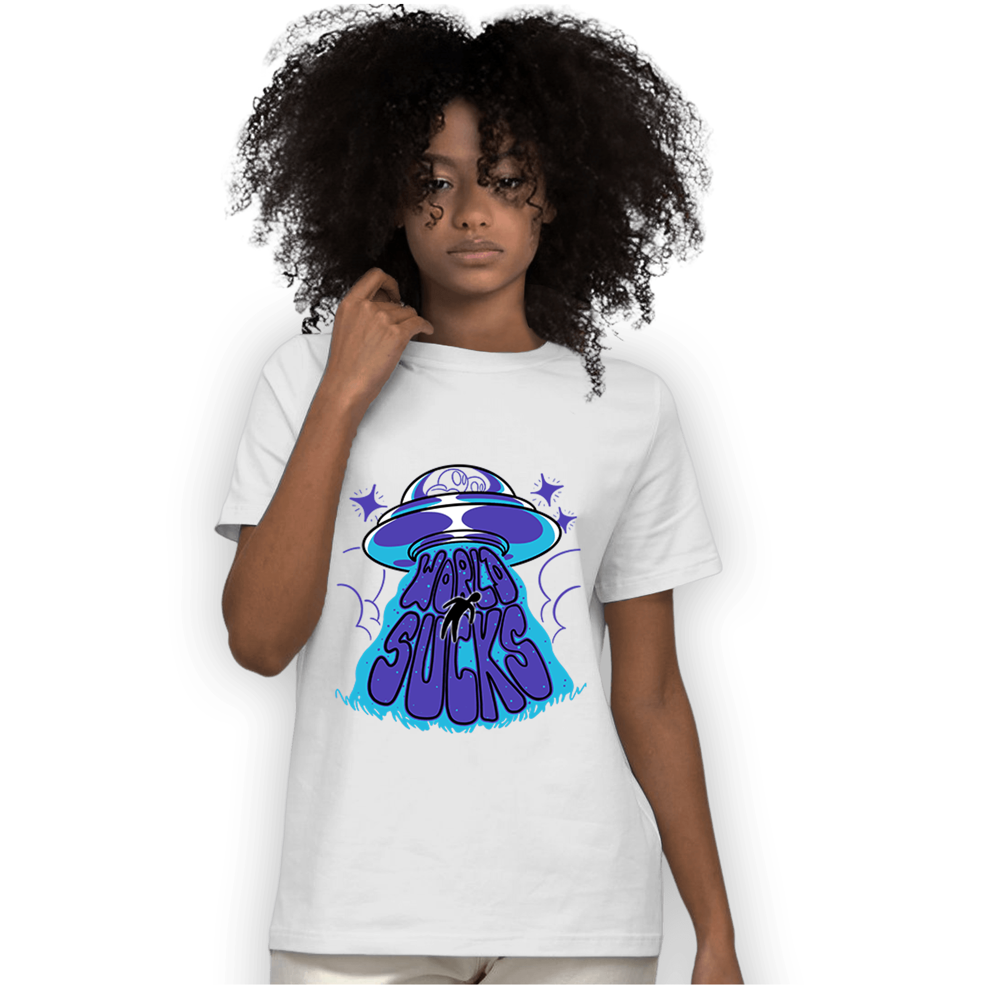 Aqua 6s T Shirt Match World Sucks - NastyJamz